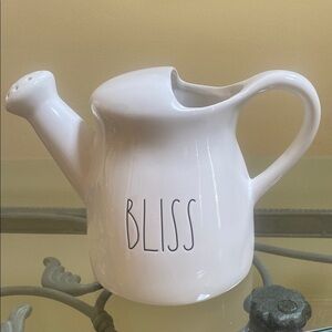 New Rae Dunn Artisan Magenta off White Ceramic Watering Can